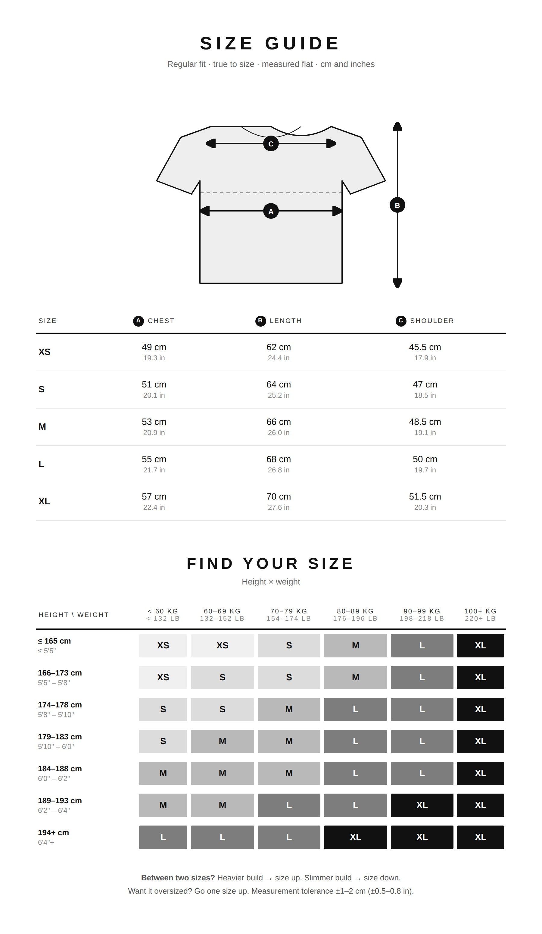Size guide